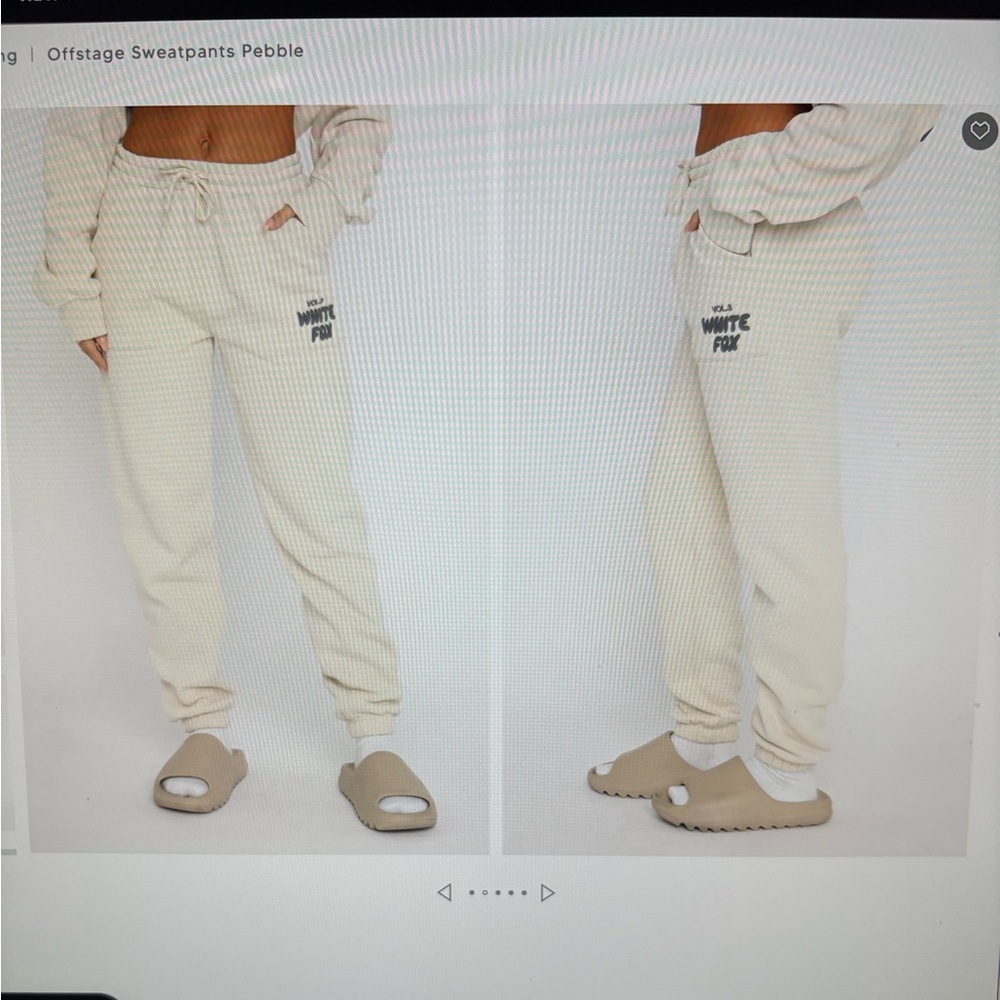 White Fox Boutique Offstage Sweatpants in Pebble.